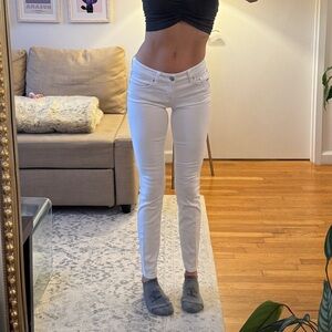 White low rise jeans